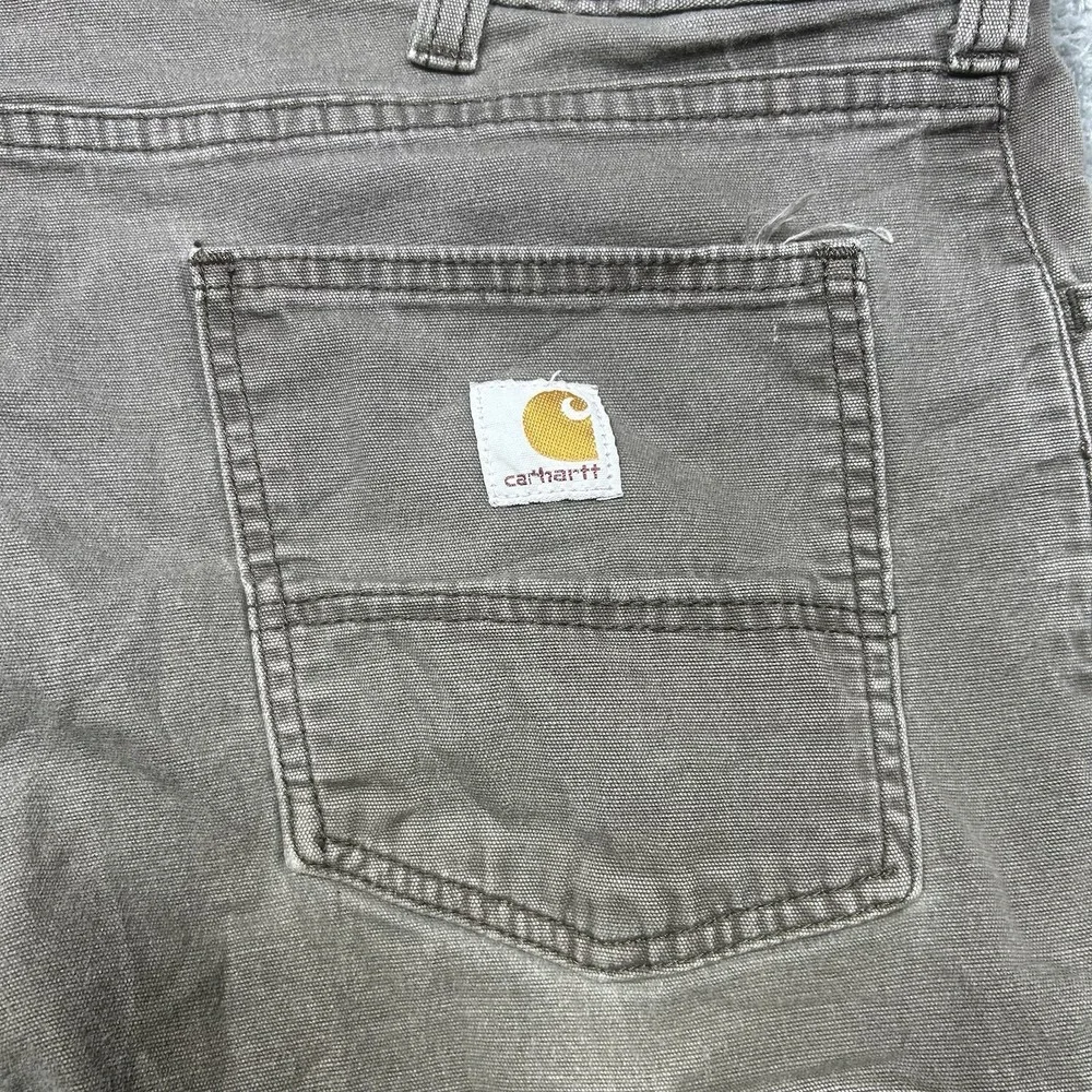 Carhartt Rugged Flex Relaxed Fit 5-Pocket Work Pants Jeans Men's 42x30 Gray SPOT